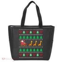 Giraffe Christmas Light Ugly Sweater Giraffe Lover Xmas Gift Tote Bag thumb 0