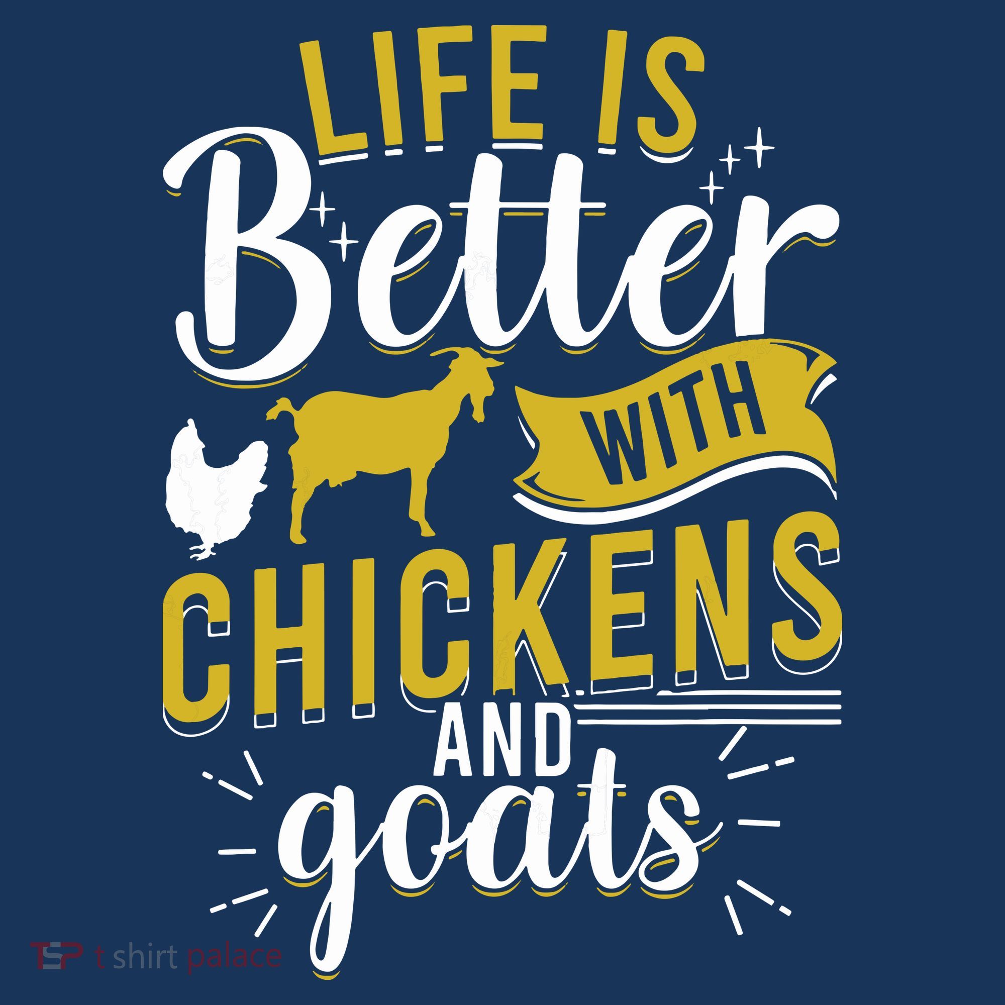 Goats Chickens Life Is Better Funny Farmer Humor Ranch Coaster
