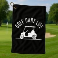 Golf Cart Life Funny Golf Golf Towel thumb 1