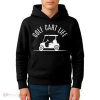 Golf Cart Life Funny Golf Kids Hoodie thumb 4