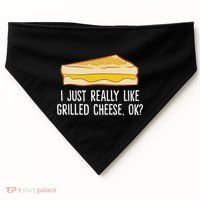 Grilled Cheese Lover I Just Really Like Grilled Cheese USA-Made Doggie Bandana thumb 0