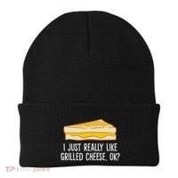 Grilled Cheese Lover I Just Really Like Grilled Cheese Beanie thumb 0
