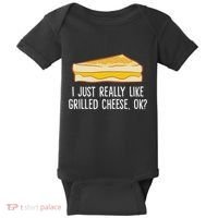 Grilled Cheese Lover I Just Really Like Grilled Cheese Baby Bodysuit thumb 0