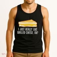 Grilled Cheese Lover I Just Really Like Grilled Cheese Tank Top thumb 3