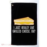 Grilled Cheese Lover I Just Really Like Grilled Cheese Golf Towel thumb 0