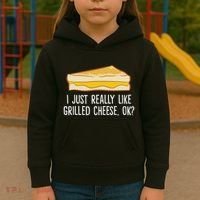 Grilled Cheese Lover I Just Really Like Grilled Cheese Kids Hoodie thumb 3