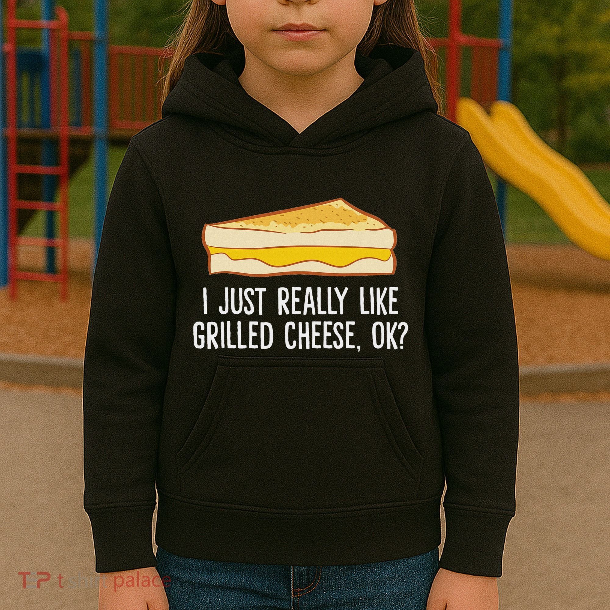 Grilled Cheese Lover I Just Really Like Grilled Cheese Kids Hoodie