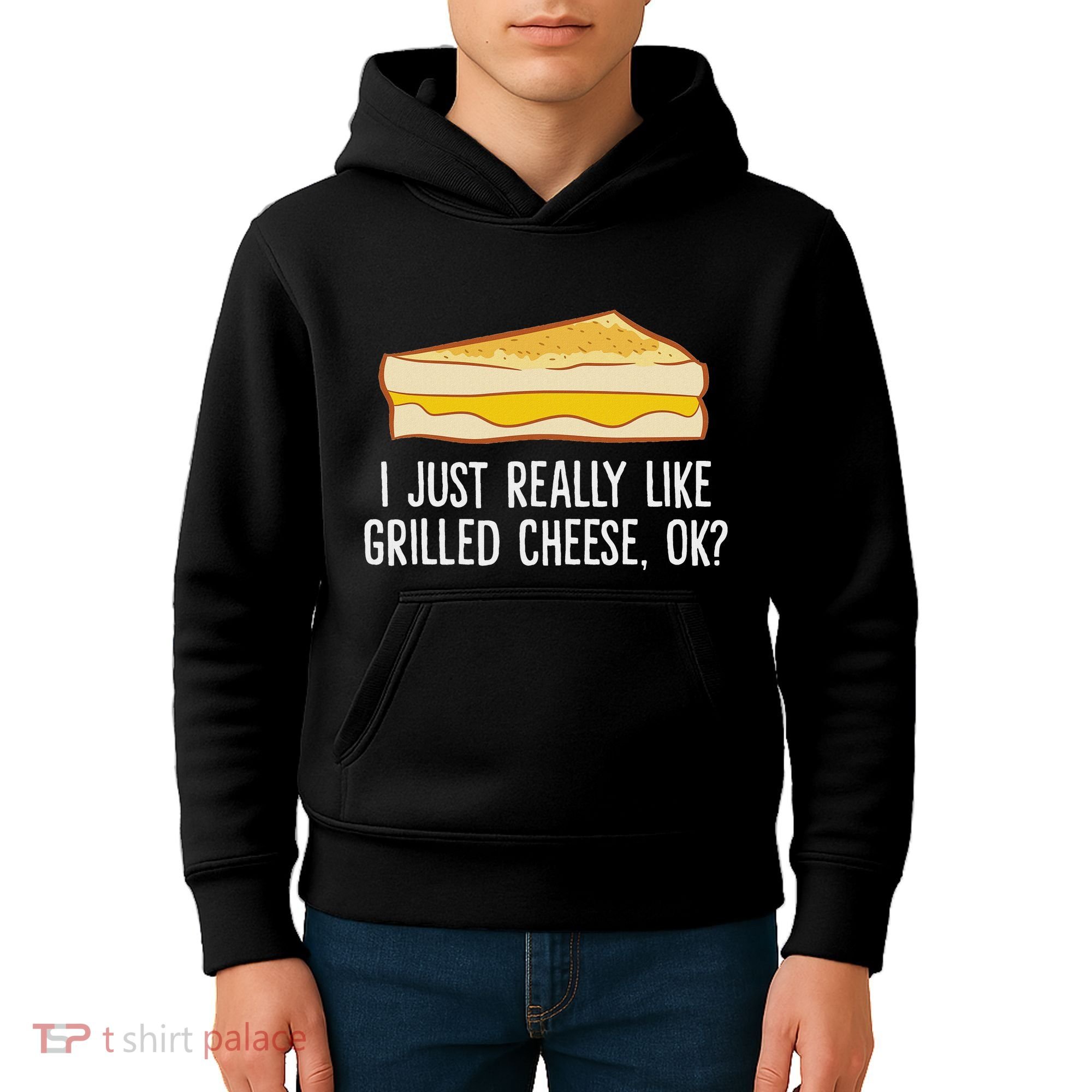 Grilled Cheese Lover I Just Really Like Grilled Cheese Kids Hoodie