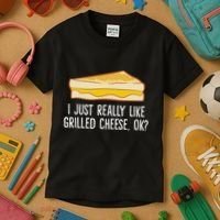 Grilled Cheese Lover I Just Really Like Grilled Cheese Kids T-Shirt thumb 3