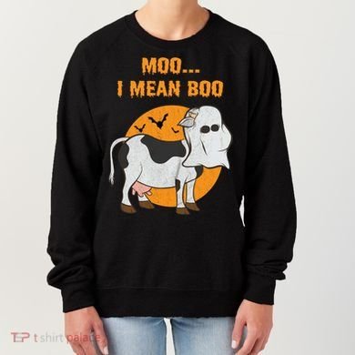 Ghost Cow Moo I Mean Boo Gift Women's Sweatshirt