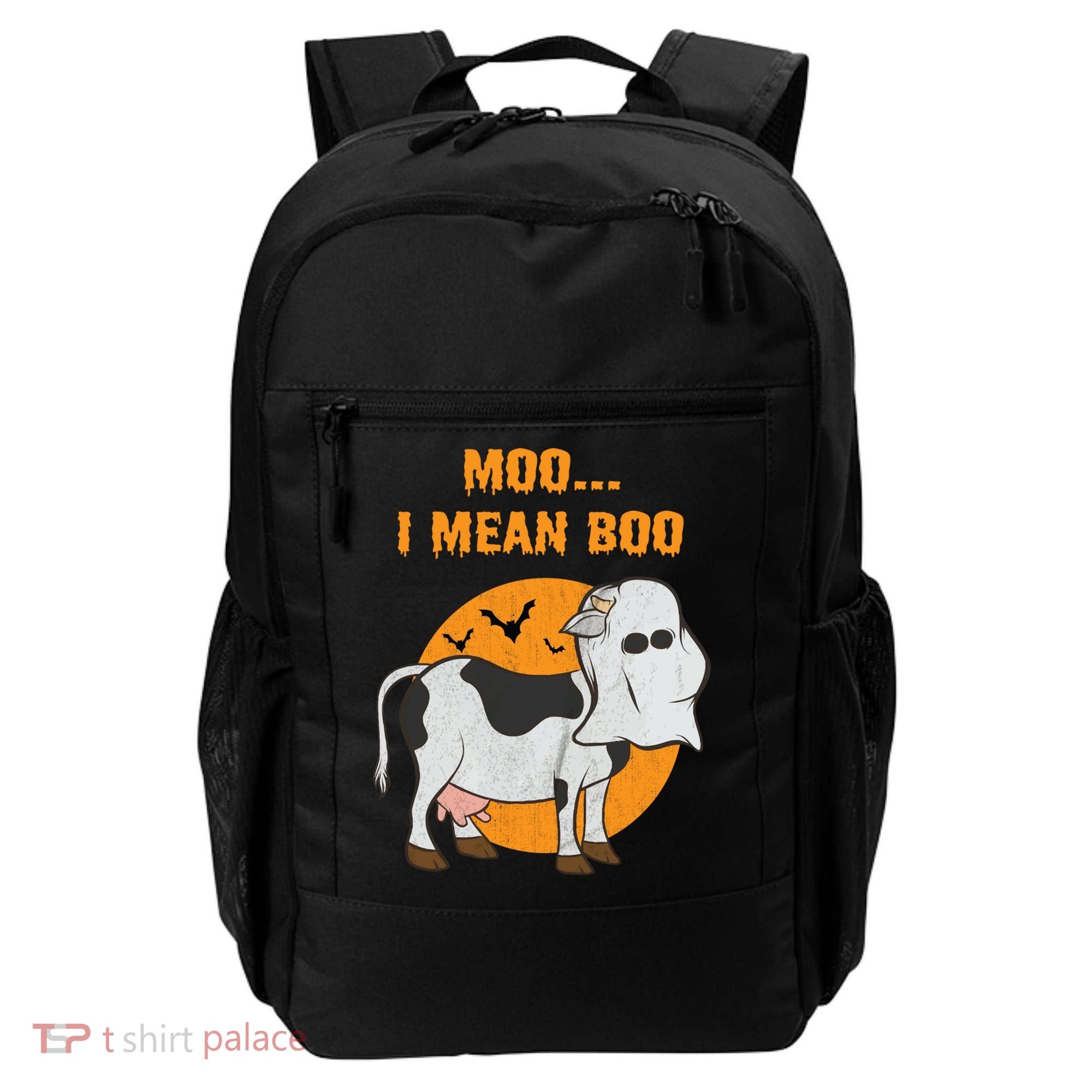 Ghost Cow Moo I Mean Boo Gift Backpack