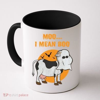 Ghost Cow Moo I Mean Boo Gift Coffee Mug