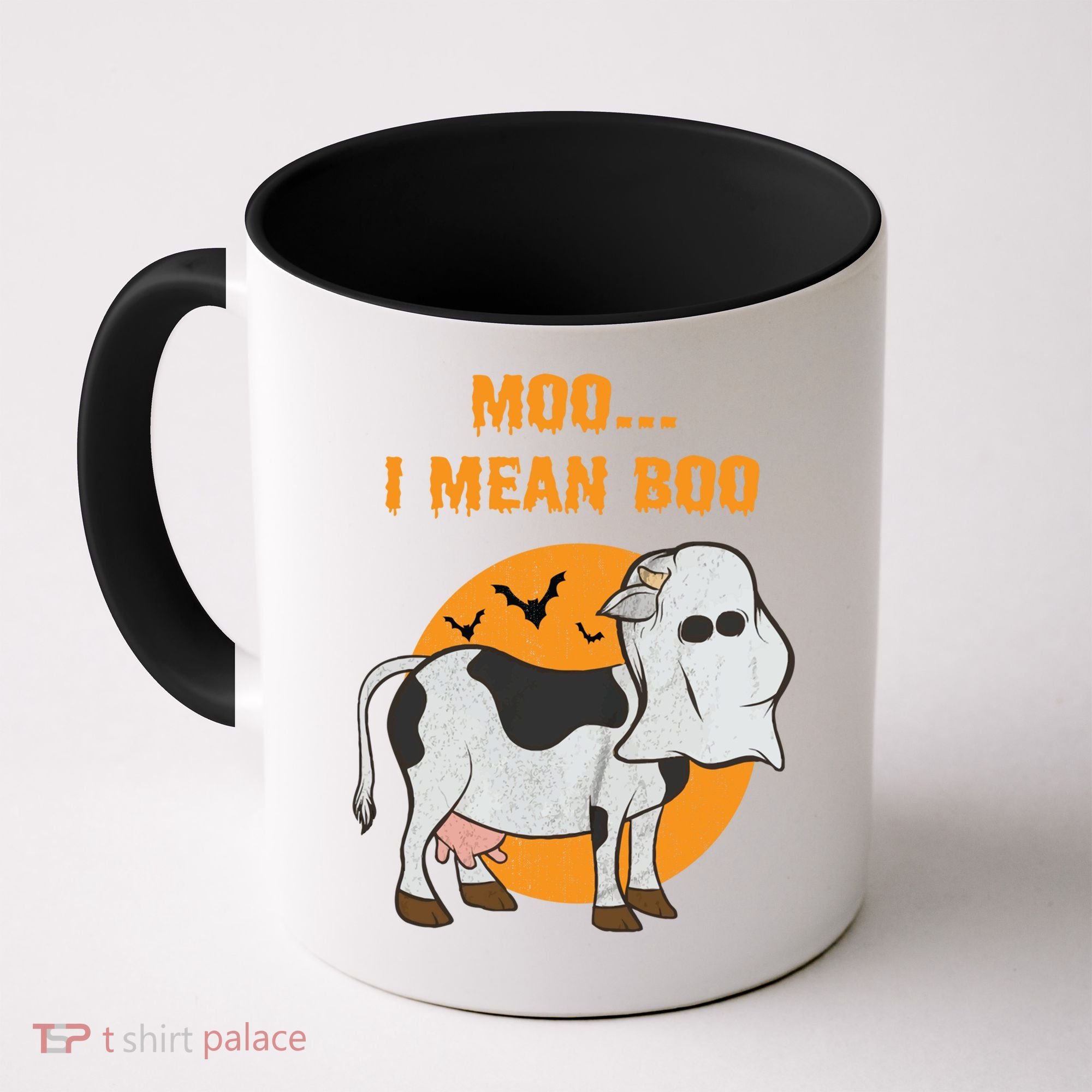 Ghost Cow Moo I Mean Boo Gift Coffee Mug