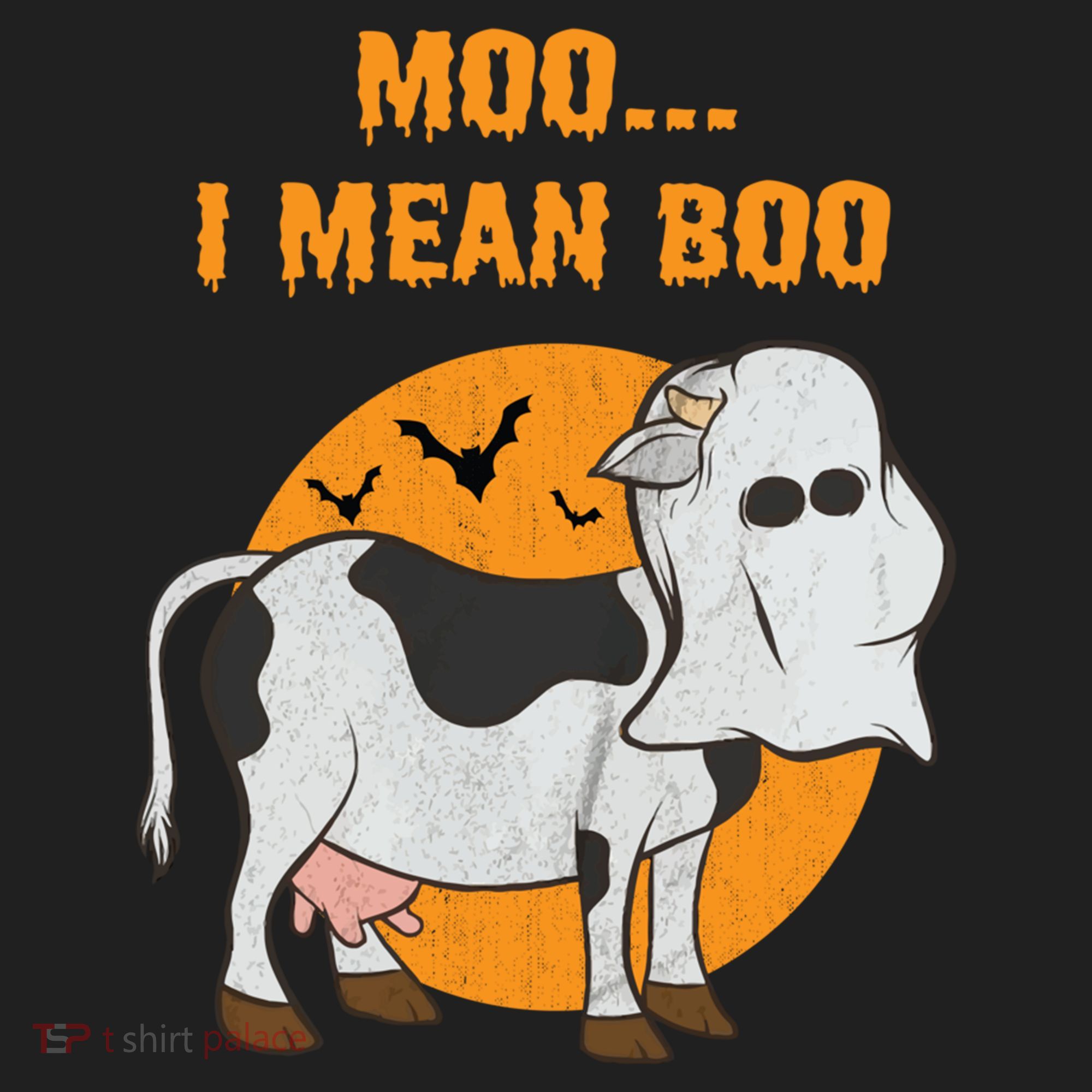 Ghost Cow Moo I Mean Boo Gift Beanie