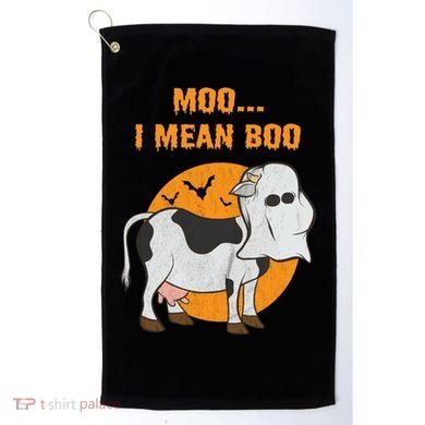 Ghost Cow Moo I Mean Boo Gift Golf Towel