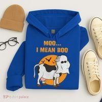 Ghost Cow Moo I Mean Boo Gift Hoodie thumb 4