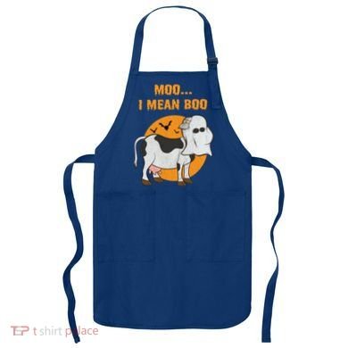 Ghost Cow Moo I Mean Boo Gift Apron