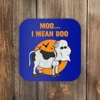 Ghost Cow Moo I Mean Boo Gift Coaster thumb 0
