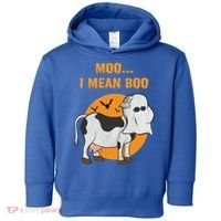 Ghost Cow Moo I Mean Boo Gift Toddler Hoodie thumb 0