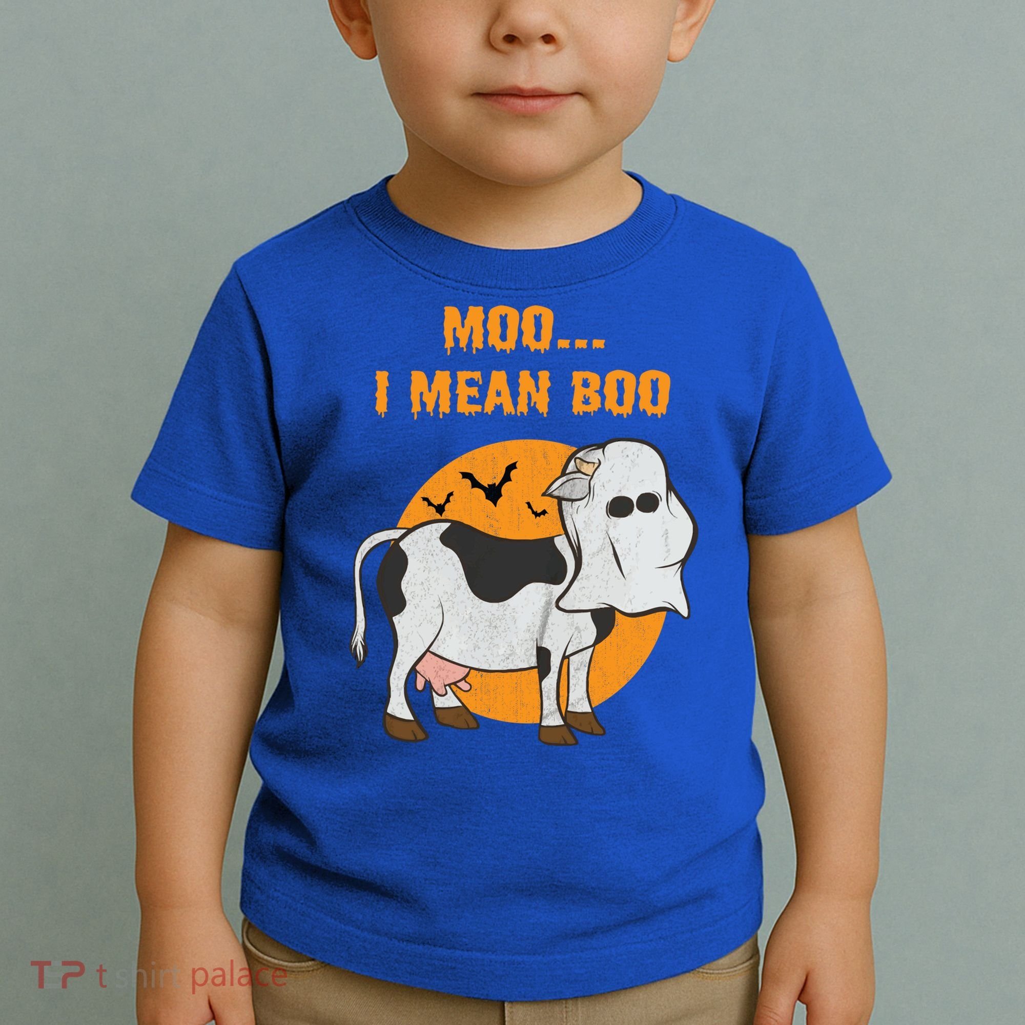 Ghost Cow Moo I Mean Boo Gift Toddler T-Shirt