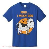 Ghost Cow Moo I Mean Boo Gift Kids T-Shirt thumb 0