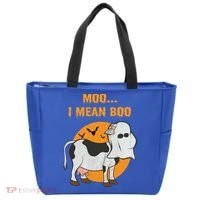 Ghost Cow Moo I Mean Boo Gift Tote Bag thumb 0
