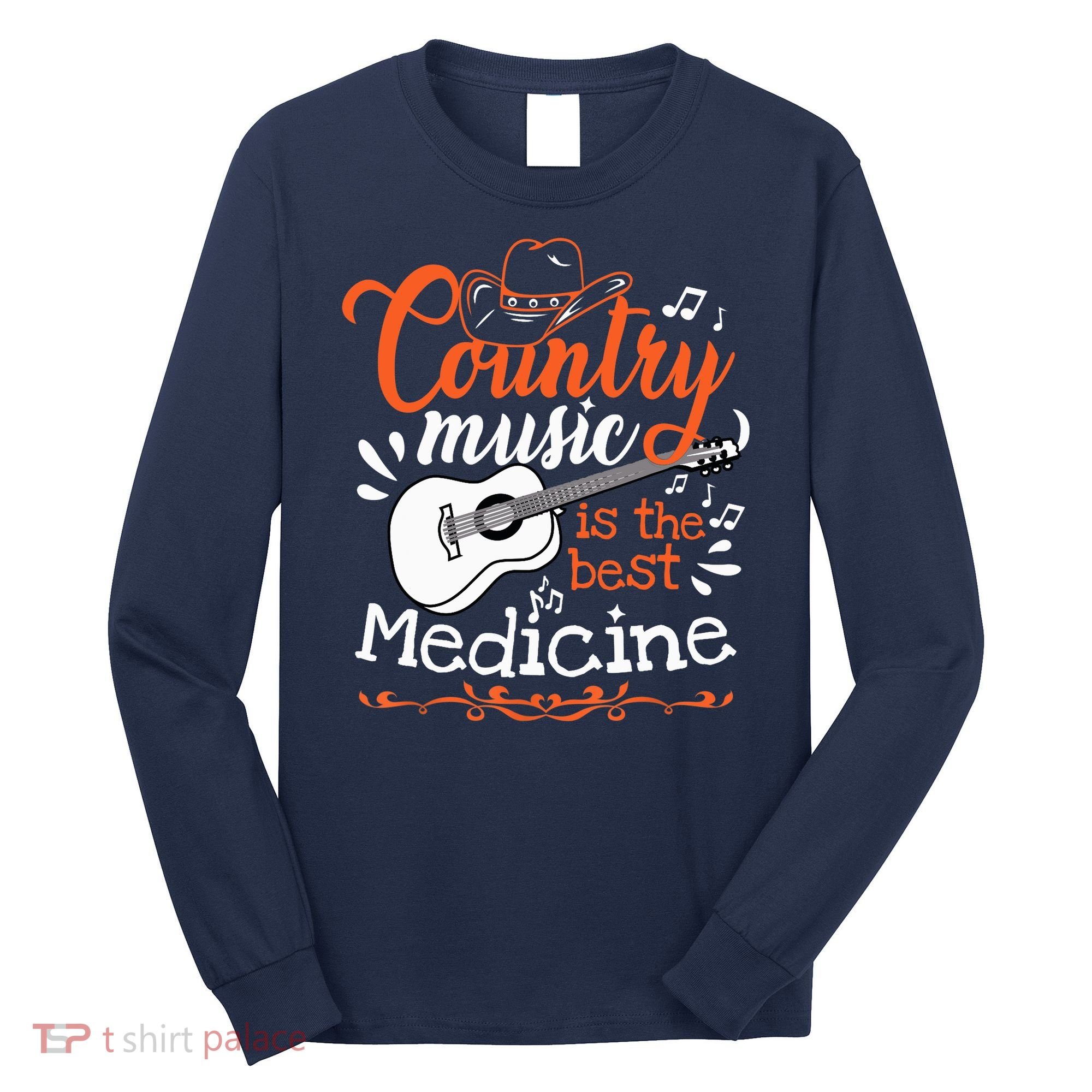 Guitar Country Music Lover Long Sleeve Shirt