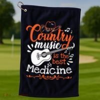 Guitar Country Music Lover Golf Towel thumb 1