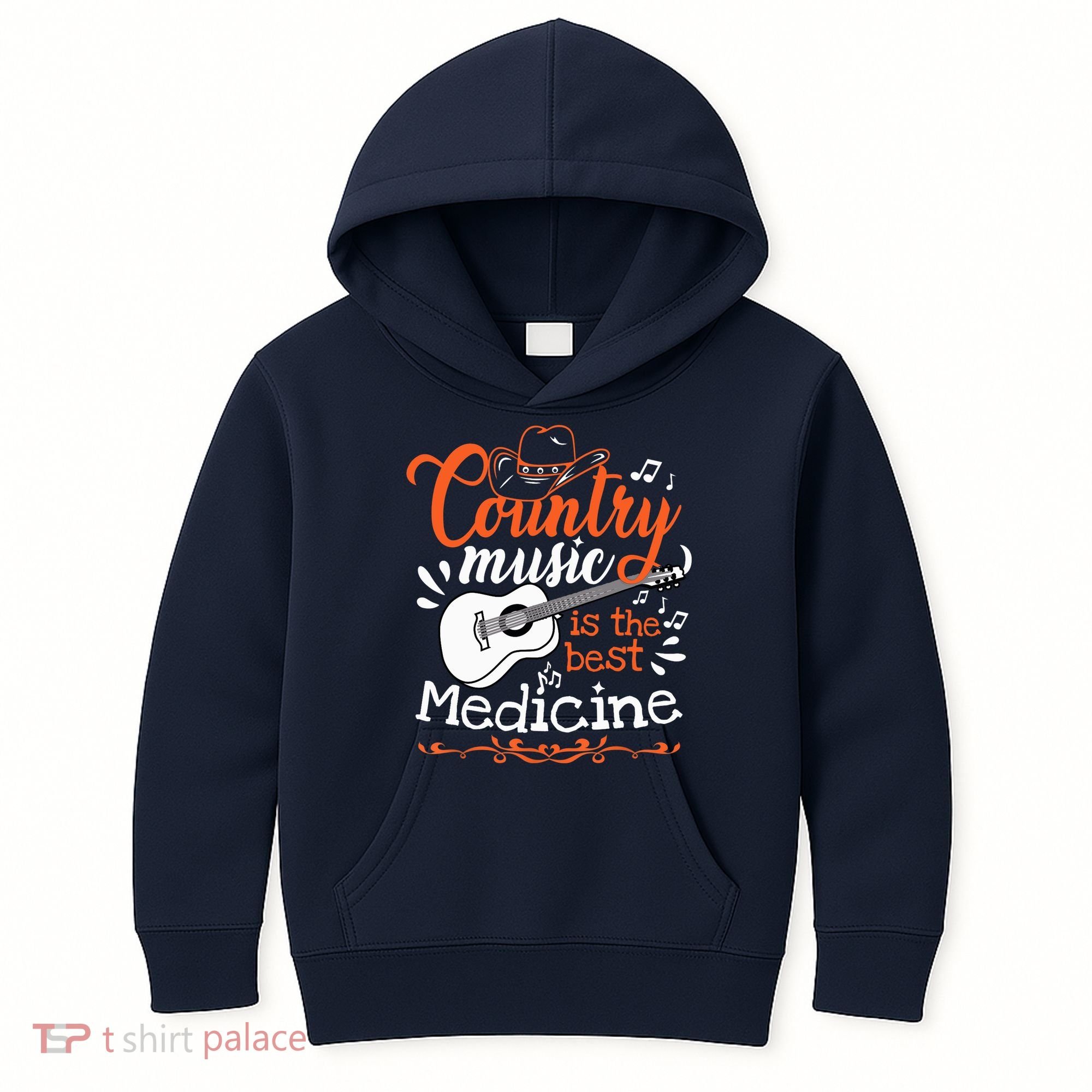 Guitar Country Music Lover Kids Hoodie