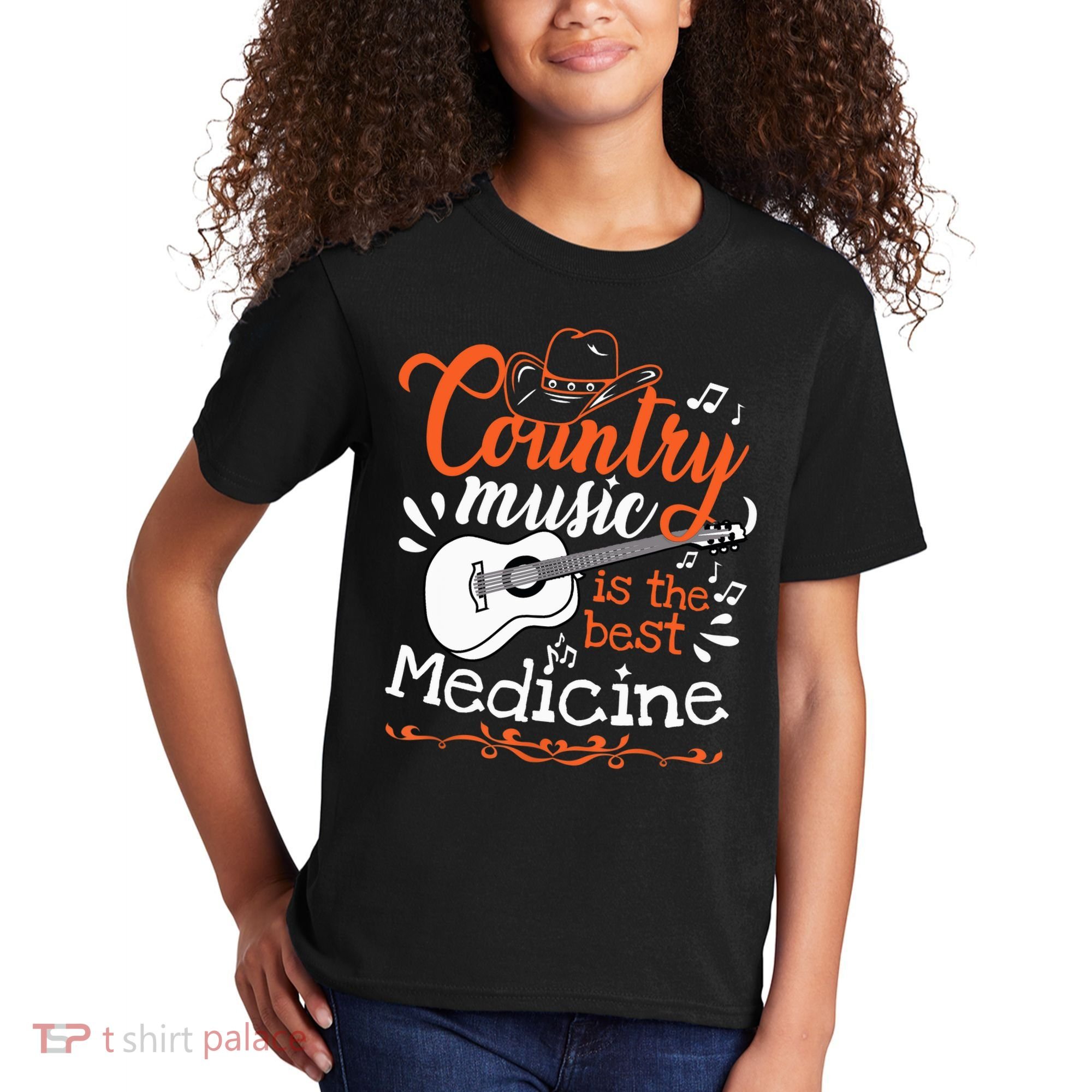 Guitar Country Music Lover Kids T-Shirt