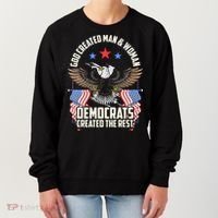 God Created Man And Woman Democrats Created The Rest Women's Sweatshirt thumb 0