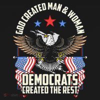 God Created Man And Woman Democrats Created The Rest Doggie Tank thumb 4