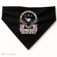 God Created Man And Woman Democrats Created The Rest USA-Made Doggie Bandana thumb 0