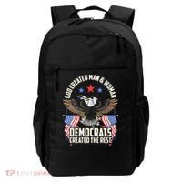 God Created Man And Woman Democrats Created The Rest Backpack thumb 0