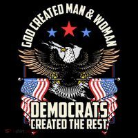 God Created Man And Woman Democrats Created The Rest Women's Hoodie thumb 2