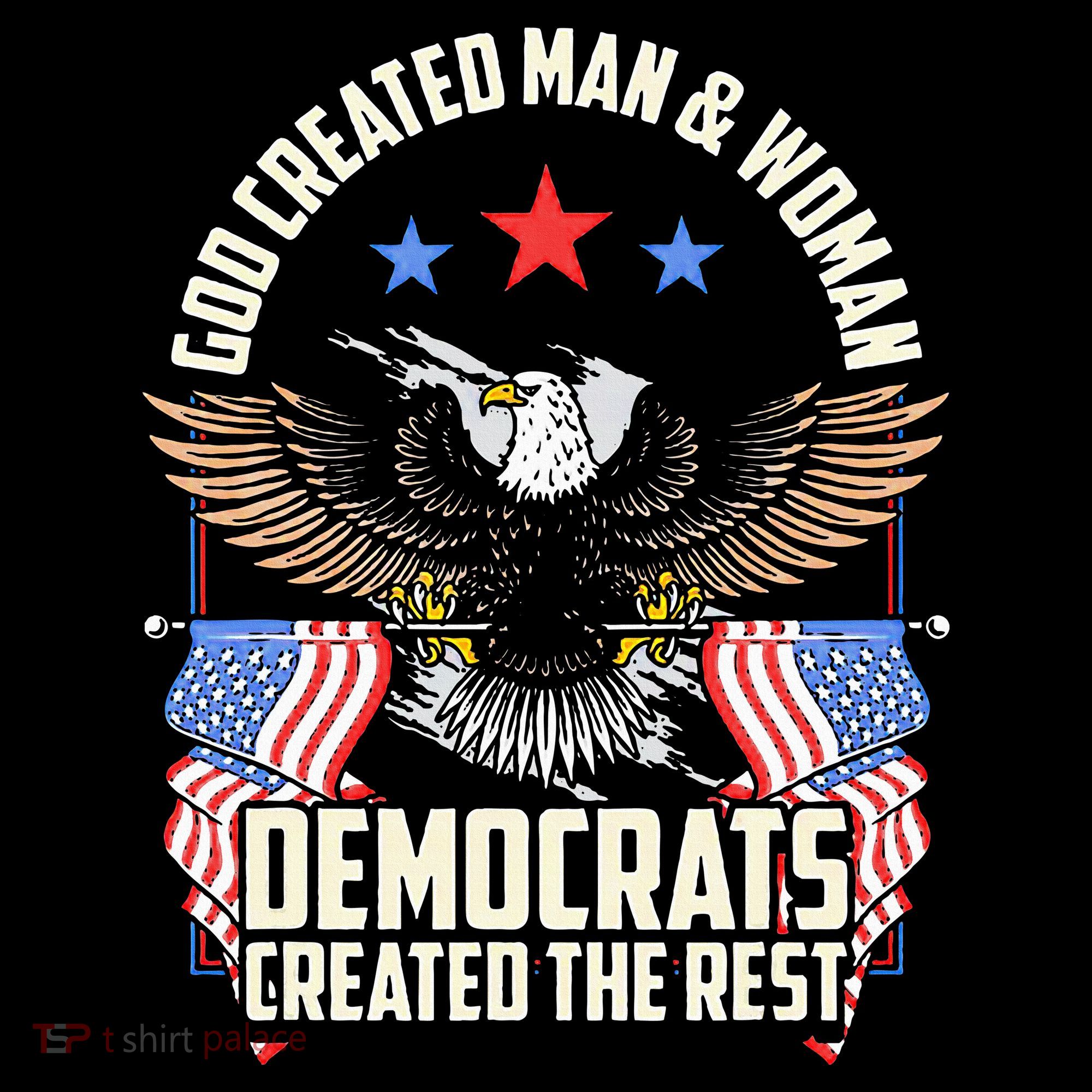 God Created Man And Woman Democrats Created The Rest Ornament