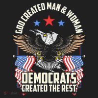 God Created Man And Woman Democrats Created The Rest Golf Towel thumb 3