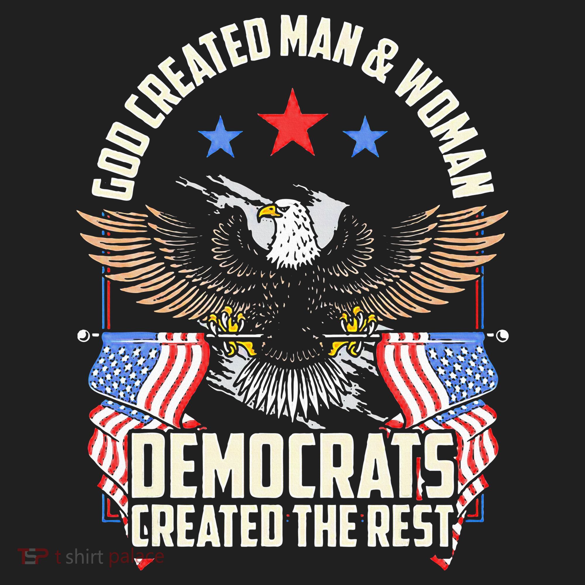 God Created Man And Woman Democrats Created The Rest Golf Towel