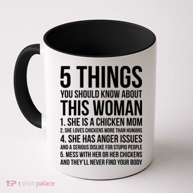 Gardening Chicken Mom 5 Things You Should Know Farmer Gift Coffee Mug