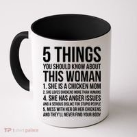 Gardening Chicken Mom 5 Things You Should Know Farmer Gift Coffee Mug thumb 0