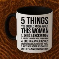 Gardening Chicken Mom 5 Things You Should Know Farmer Gift Coffee Mug thumb 2