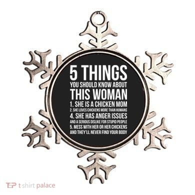 Gardening Chicken Mom 5 Things You Should Know Farmer Gift Ornament