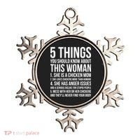Gardening Chicken Mom 5 Things You Should Know Farmer Gift Ornament thumb 0
