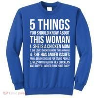 Gardening Chicken Mom 5 Things You Should Know Farmer Gift Sweatshirt thumb 0