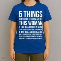 Gardening Chicken Mom 5 Things You Should Know Farmer Gift T-Shirt thumb 4