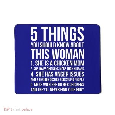 Gardening Chicken Mom 5 Things You Should Know Farmer Gift Mousepad