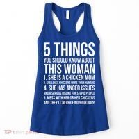 Gardening Chicken Mom 5 Things You Should Know Farmer Gift Women's Tank Top thumb 0