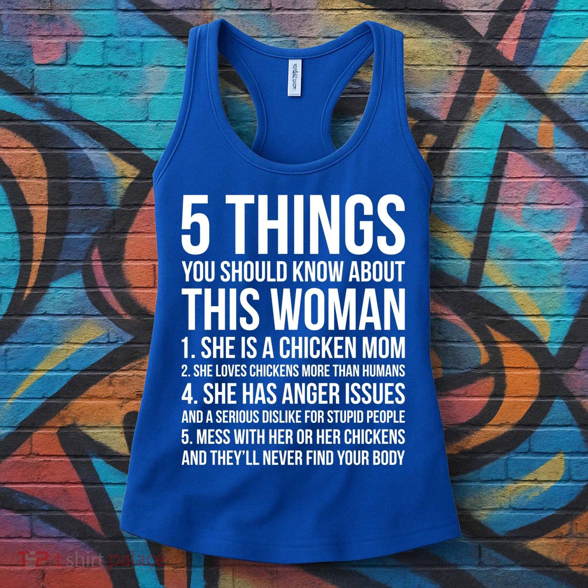 Gardening Chicken Mom 5 Things You Should Know Farmer Gift Women's Tank Top