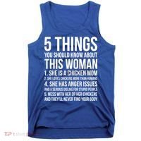 Gardening Chicken Mom 5 Things You Should Know Farmer Gift Tank Top thumb 0