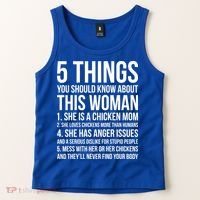 Gardening Chicken Mom 5 Things You Should Know Farmer Gift Tank Top thumb 2